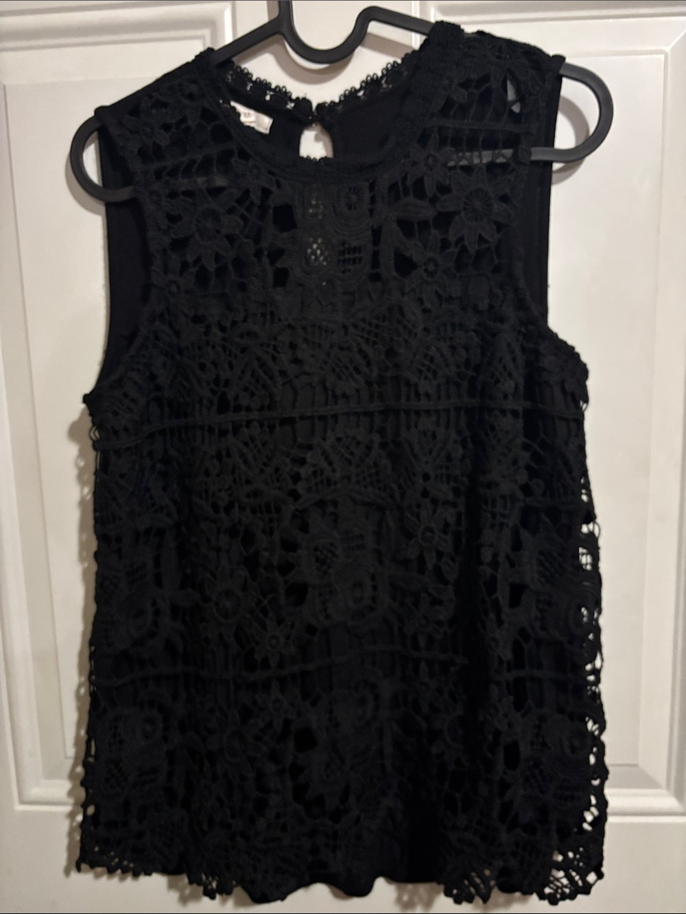 Maurices Black Crochet Lace Sleeveless Camisole
